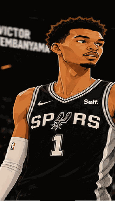 Victor Wembanyama — morph cartoon vers alien